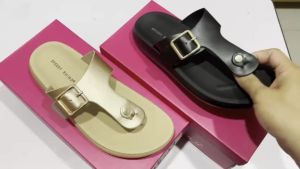 F.H X SPEEDY RHINO WOMENS SANDAL BIRKEN DESIGN/ADJUSTABLE STRAP/R510402-44 BLACK/CHAMPAGNE