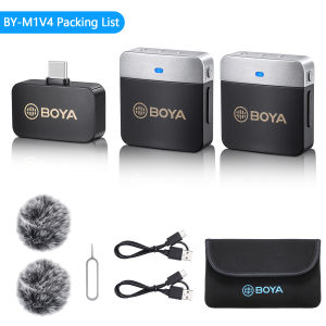 BOYA BY-M1V Wireless Lavalier Microphones Noise Cancellation Mini Mic Plug-Play Clip On Lapel Mic for iPhone/iPad/Android/DSLRs/Cameras /3.5mm TRS&TRRS for live streaming Interview Vlogging Live TikTok YouTube Content Creator