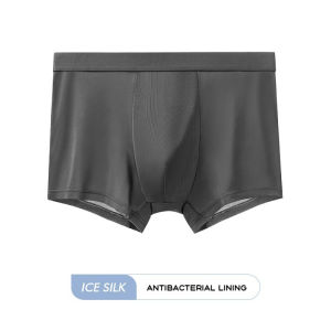 [SG Seller] Mens Underwear Ice Silk Men Boxer Briefs Breathable Underwear Soft Breathable Cooling Man Underpants