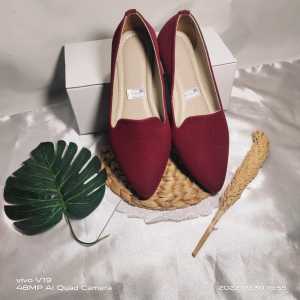 AR 19 Sepatu Balet FlatShoes wanita terbaru 2023 sol karet