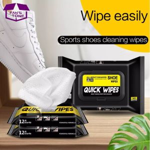 【Fans Tone】Disposable Shoe Cleaner Wet Wipes White Shoes Cleaning Tissue Portable Disposable Cleaner Polish Shine for Leather Sneaker Shoes