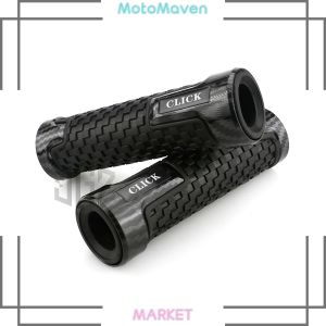 【Limited stock】 MotoMaven for HONDA CLICK 150 125 125i Motorcycle Carbon Fiber Pattern Rubber Gel Hand Grips Handlebar Handle Grip