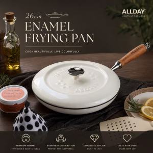 ALLDAY 爱马仕26cm 珐琅平底锅 | 30cm珐琅炒锅 / ALLDAY Enamel Fry Pan