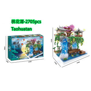 Block Nano Mainan Blok Bangunan Besar Chinese Architecture Balok Block Susun Hadiah Anak-anak