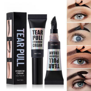 ✨Tinted Brow Gel Large Brush Easy Coloring/Natural Brow Setting/Waterproof Peel-Off/Pigment Brow Gel/Durable Brow Adhesive Long Lasting Not Smudge Peel-Off Brow Gel
