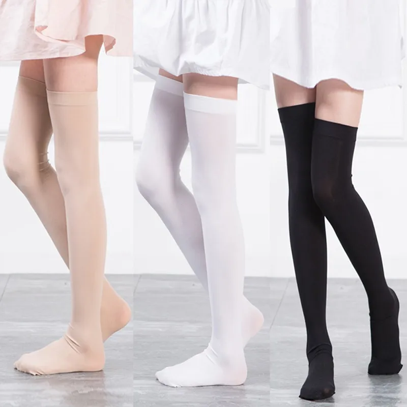 Thigh High Close Toe Medical Compression Stockings Varicose Veins
