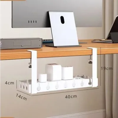 Extendable Under Desk Cable Management Wire Table Pc Computer Cord Socket Holder Wire Organizer Tray