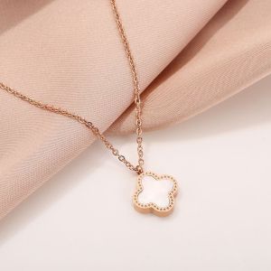 SIGVARD Kalung Liontin Clover Empat Daun Semanggi Kalung Wanita Korea Style Elegan Mewah KLG02