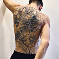 【Lasts to 15 Days】34*48cm Big Size Full Back Tattoo Stickers 3D Magic Tattoo (Temporary Tattoo) High-end Tattoo Sticker waterproof long lasting fake tattoo. 