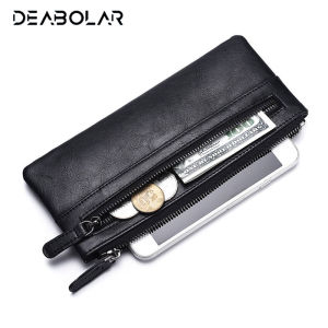 Ví Nam Trẻ Túi Điện Thoại Dài Ví Đựng Xu Kéo Khóa Có Thể Tháo Rời Thẻ Đa Vị Trí Da Mềm Ví Cầm Tay Nam Cartera Ly Hợp