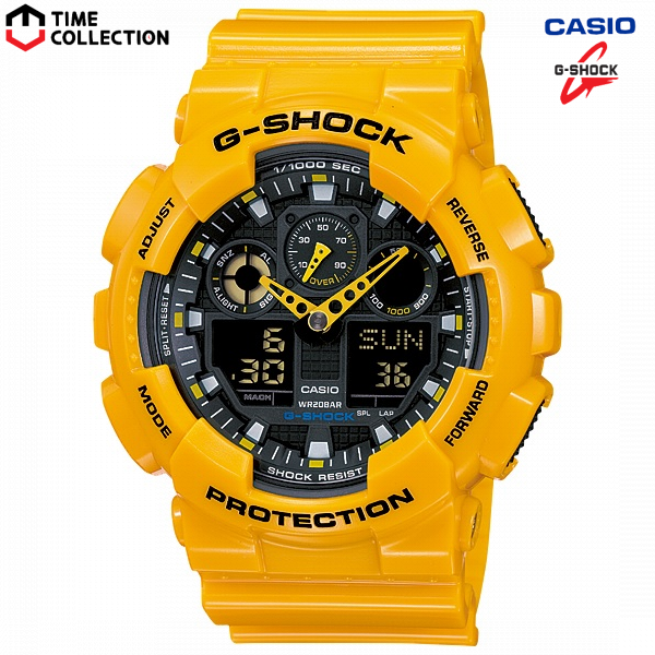 Casio G-Shock GA-100A-9ADR Bumblebee Watch for Men's w/ Year