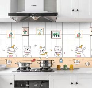 Decal Dán Bếp Giả Đá 3D Khổ 60cm x 300cm Hoa Văn Xinh Xắn Chịu Nhiệt Chống Nước Chống Dầu Mỡ Dễ Dàng Lau Chùi