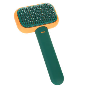 หวีแมว หวีแมวแบบกด หวีขนแมว หวีขนสุนัข หวีสุนัข หวีหมา หวีแปรงขน แปรงขนแมว ที่แปรงขนแมว ที่แปรงขนหมา มีปุ่มกดเพื่อดันขนออก น้ําหนักเบาส