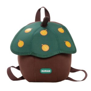 RONALDF Double Shoulder Fruits Mushroom Backpack Schoolbag Large Capacity Student School Bag School Bag Cartoon Kindergarten Backpack Kids Gifts