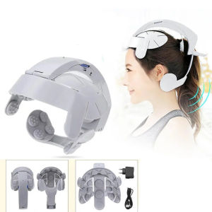 Helmet Shape Electric Head Massager Scalp Brain Stress Relief Massage Home Office Relaxation Tool