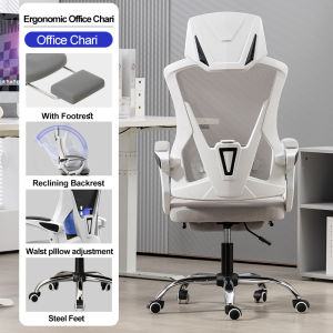 Ghế xoay văn phòng công thái học Ghế gaming ngả lưng gác chân tựa đầu êm ái giúp bảo vệ cột sống lưng.