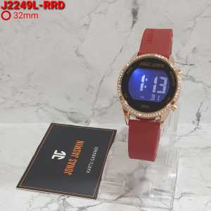 Jam Tangan Wanita Jonas Jasmin 2249 Digital Permata Original Rubber Anti Air