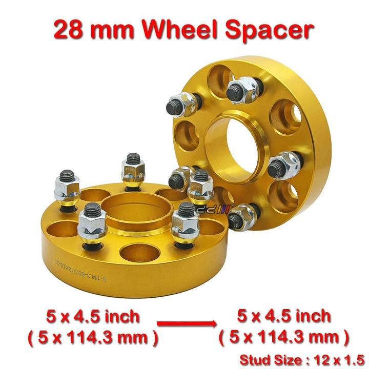 2Pcs Hub Centric Wheel Spacer 28mm 5x114.3 Proton X70 Toyota Alphard