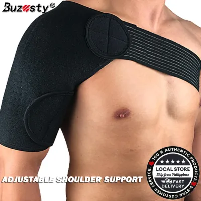Buzesty Adjustable Shoulder Brace Breathable Compression Sleeve for Support and Stability for Sports Activities Like Basketball and Cycling Comfortable and Elastic Design
