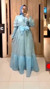 Gaun Lebaran Elegant & Busui Kancing: Pilihan Baju Lebaran Organza & Brokat Murah