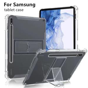 Clear Stand Case for Samsung Galaxy Tab A8 10.5" S7 11  S9+ S10+12.4 S8 S9 S7 Plus S7 fe S8+ S9 FE 11 S8 Ultra S9 Ultra S10 Ultra 14.6 Shockproof Cover