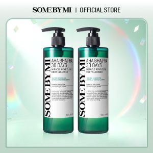 [SOME BY MI] AHA-BHA-PHA 30 Days Miracle Acne Clear Body Wash 400g Miracle Body Toner Mist SET DUO [Acne Care Mild Exfoliating body cleanser Teatree]