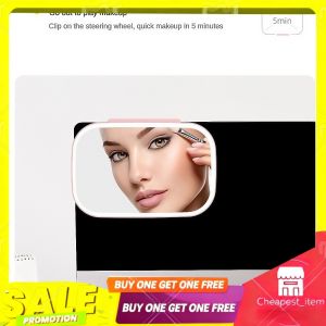 Rechargeable Car Sun Visor Mirror – Dimmable LED Night Driving & Day Vision Friendly