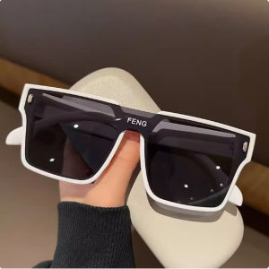 COD❤️ Kacamata Hitam Dewasa Trendi Lensa Kotak Oversize Kacamata Anti UV Kacamata Fashion Korea