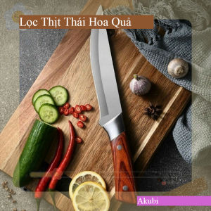 Dụng Cụ Nhà bếp đa năngChất liệu thép không gỉ cao cấp có vỏ da đựng đi dã ngoại lọc thịt thái hoa quả nhà bếp