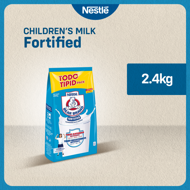 Bear Brand Fortified Powdered Milk Drink 2.4kg - Lazada