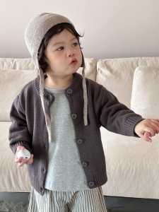 Childrens Knitted Jacket for Spring 2026 Baby sweater spring style boys suit custom-made