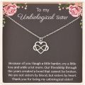 RareLove Gifts for Sister in Law,Unbiological Sister Necklace Gift For Best Friend,925 Sterling Silver Tiny Infinity Heart Necklaces for Women Friendship,Best Friend Necklace. 