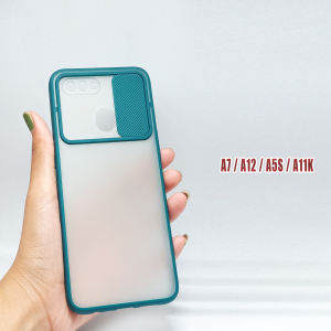 OPPO A5S / A7 / A12 / A11K / F9 / F9 Pro / Realme 2 Pro SOFT CASE MACARON SLIDE CAMERA PLUS SLOT CARD HOLDER- PGC SHOP