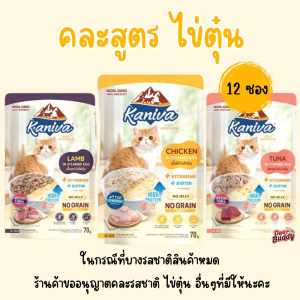 กล่อง 12 ซอง ✨ ใหม่!!! อาหารเปียกคานิว่าในไข่ตุ๋น "Kaniva Steam Egg"