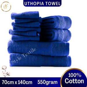 Bath Towels Set Luxurious 550 GSM 100% Ring Spun Cotton Quick Dry Highly Absorbent Soft Feel Towels Perfect for Daily Use -70cm x 140cm