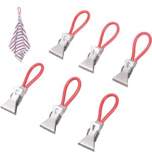 6Pcs Heavy Duty Metal Steel Beach Towel Clip For Outdoor Pool Bath Towels Rustproof Teas Towel Holder Clamps