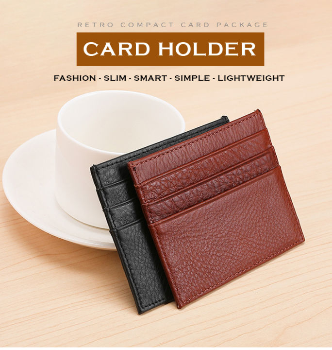 GENUINE LEATHER CARD HOLDER CARD WALLET MINI WALLET PAKEJ KAD