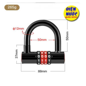 Khóa cửa khoá số khoá 4 số chữ U loại cao cấp an toàn chống trộm bảo mật cao có thể thay đổi mật khẩu
