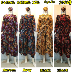 SeteLan SetCeL Gamis JANBOL JANDA BOLONG Terbaru & kekinian Free Masker Big Size XXL LD110cm 3702