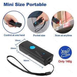 Handheld 3-in-1 Barcode Scanner 1D/2D/QR Bar Code Reader Bluetooth 2.4G Wireless USB Wired Connection for Supermarket Storage
