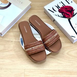 CALVARI - ARDEL Sandal Wanita Korea Teplek Casual Kekinian Size 36 - 40 Sendal Flat Cewek Kasual