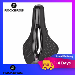 【Local Delivery】ROCKBROS Bike Saddle Ultralight Breathable Comfortable Cushion MTB Road Bicycle Seat Saddle Foldable Bicycle Saddle Racing Soft Cycling Saddle