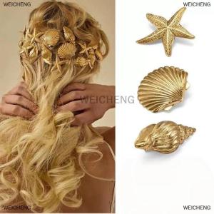 [COD] WEICHENG 1 3Pcs Trendy Shell Starfish Hair Clips Y2K Vacation Style Hairpins Women Girls Metal Side Bangs Clips Hair Accessories Gifts