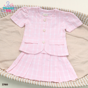 Setelan Rok Anak Perempuan usia 1 tahun bahan katun adem