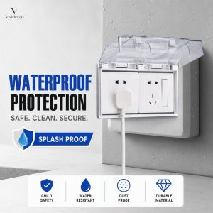Baltra Double Socket Waterproof Splash Box Child Safety Switch Plug Protector Plastic Cover