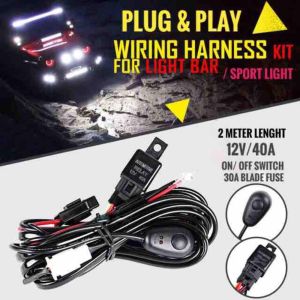 Car Led Sport Light Fog Lamp Wiring Spotlight Fog Light Wire Kit On Off Switch Relay Wire Cable Angle Ring Angle Eyes 4x4 Led Work Light Bar Led Daylight Running Light Wire Kit Motorcycle Kable Spotlight Kereta Motosikal