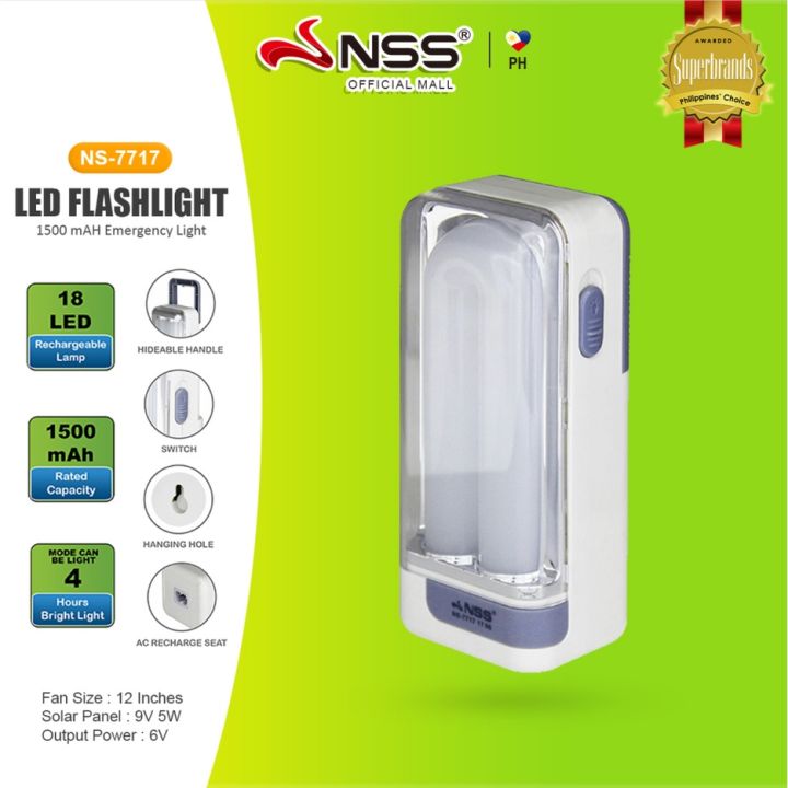 Nss Rechargeable Emergency Light Led Super Capacity Emergency Light