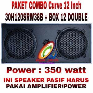 PAKET COMBO Speaker 12 Inch Woofer Curve 12 38B + Box 12 Double + Siku