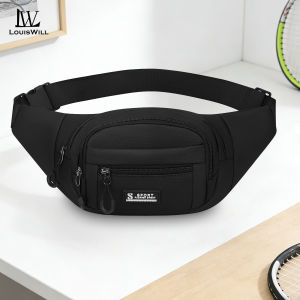LouisWill Mens Waist Bag Multifunctional Chest Bag Waterproof Sports Bag Large Capacity Phone Bag Casual Bag Messenger Bag Outdoor Fitness Bag Travel Bag Business Bag