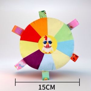Plush Sounding Dog Frisbee Bell Toy Interactive Puppy Teeth Grinding Training Toy For Small Medium Pets